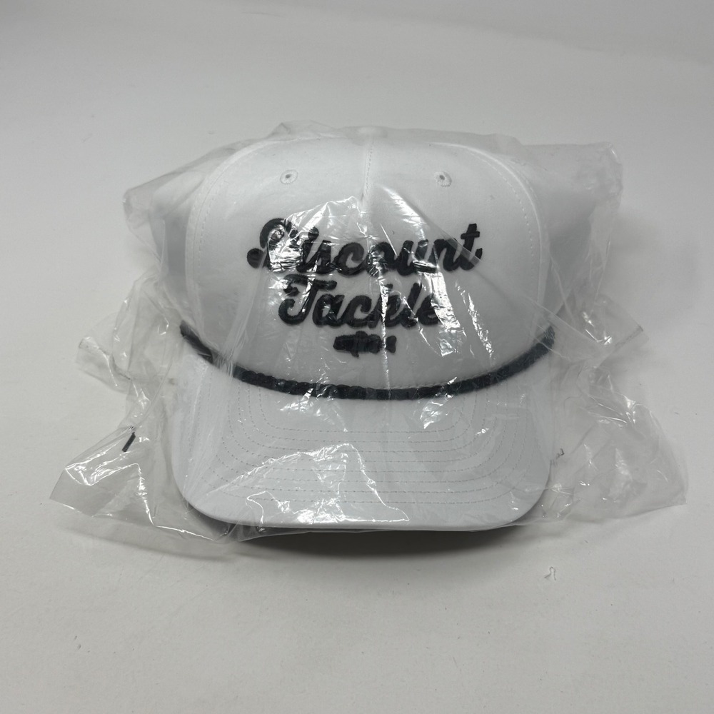 Richardson 258 Discount Tackle White Black Rope Snapback Hat Mens Fishing Cap